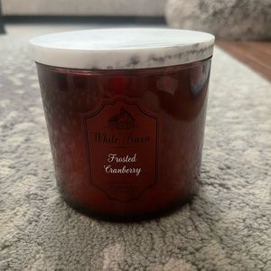 Brand new White Barn candle- Frosted Cranberry 3 Wick